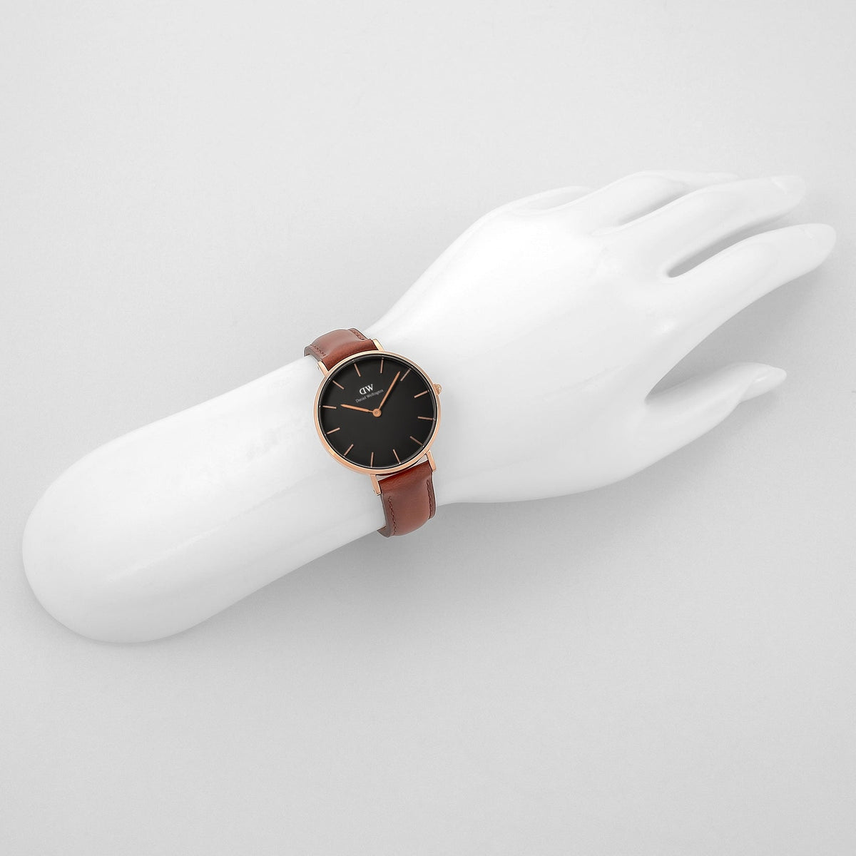 Shop Authentic Daniel Wellington Petite St Mawes Black Dial Brown Leather Strap Watch For Women - DW00100169 - Luxxuri