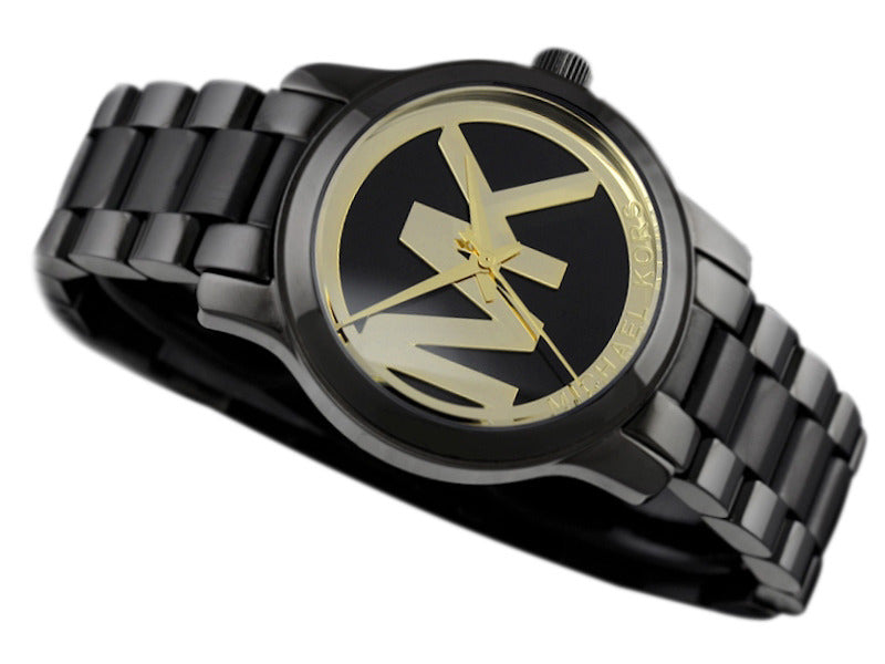 Shop Authentic Michael Kors Runway Black Dial Black Steel Strap Watch for Women - MK6057 - Luxxuri
