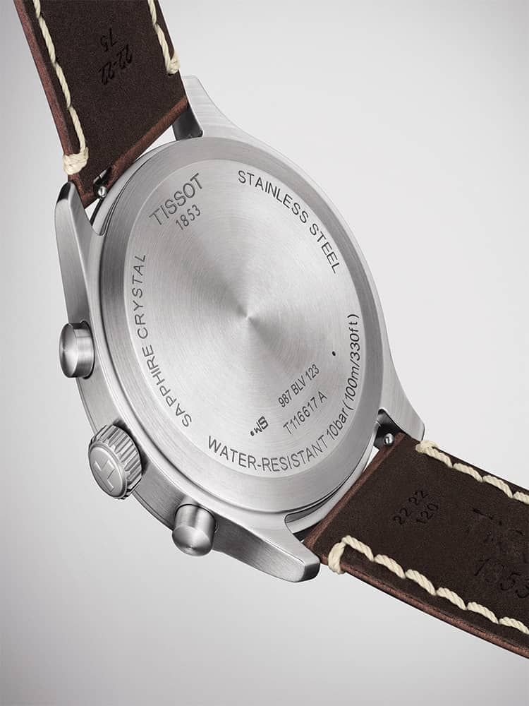 Shop Authentic Tissot Chrono XL Vintage Blue Dial Brown Leather Strap Watch For Men - T116.617.16.042.00 - Luxxuri