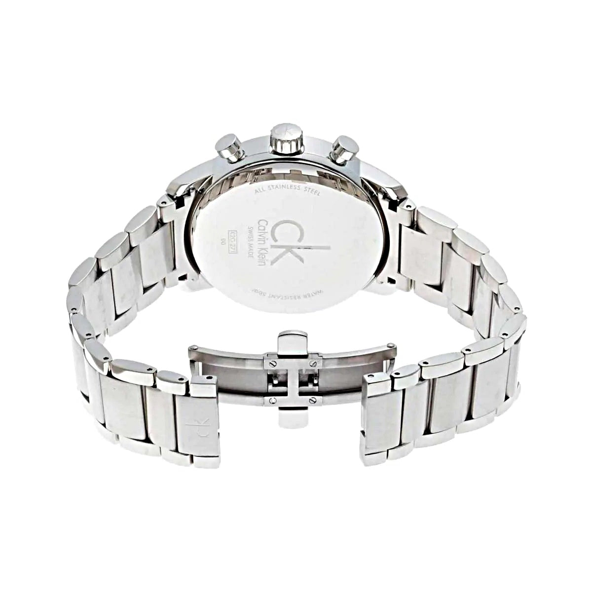 Shop Authentic Calvin Klein City Chronograph Black Dial Silver Steel Strap Watch for Men - K2G2714X - Luxxuri