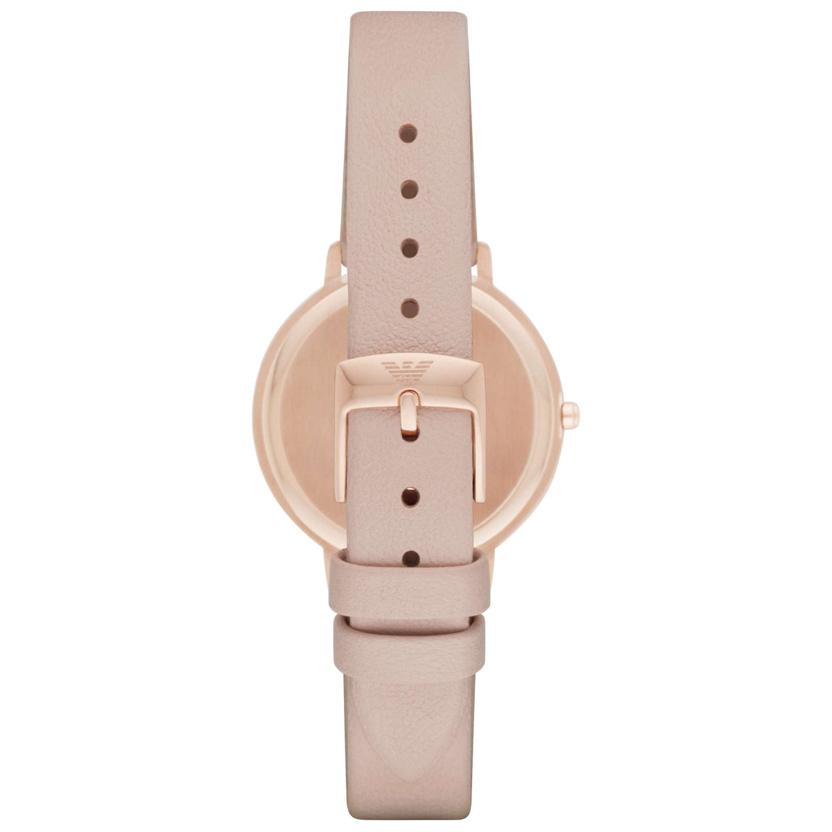 Shop Authentic Emporio Armani Kappa Rose Gold & White Dial Beige Nude Leather Strap Watch For Women - AR2510 - Luxxuri