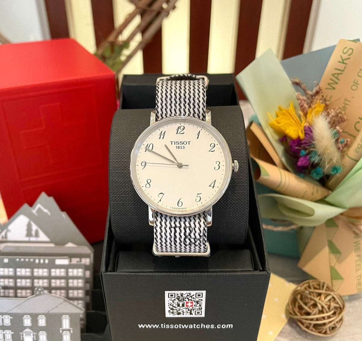 Shop Authentic Tissot T Classic Everytime Medium White Dial Two Tone NATO Strap Watch for Women - T109.410.18.032.00 - Luxxuri