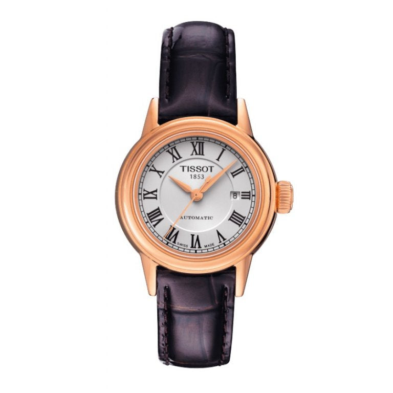 Shop Authentic Tissot T Classic Carson White Dial Brown Leather Strap Watch For Women - T085.207.36.013.00 - Luxxuri