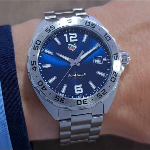 Shop Authentic Tag Heuer Formula 1 Blue Dial Silver Steel Strap Watch for Men - WAZ1118.BA0875 - Luxxuri