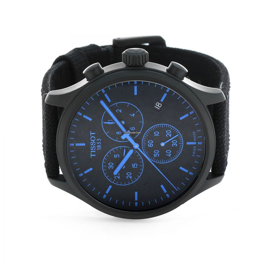 Shop Authentic Tissot Chrono XL Quartz Black Dial Black Nylon Strap Watch For Men - T116.617.37.051.00 - Luxxuri