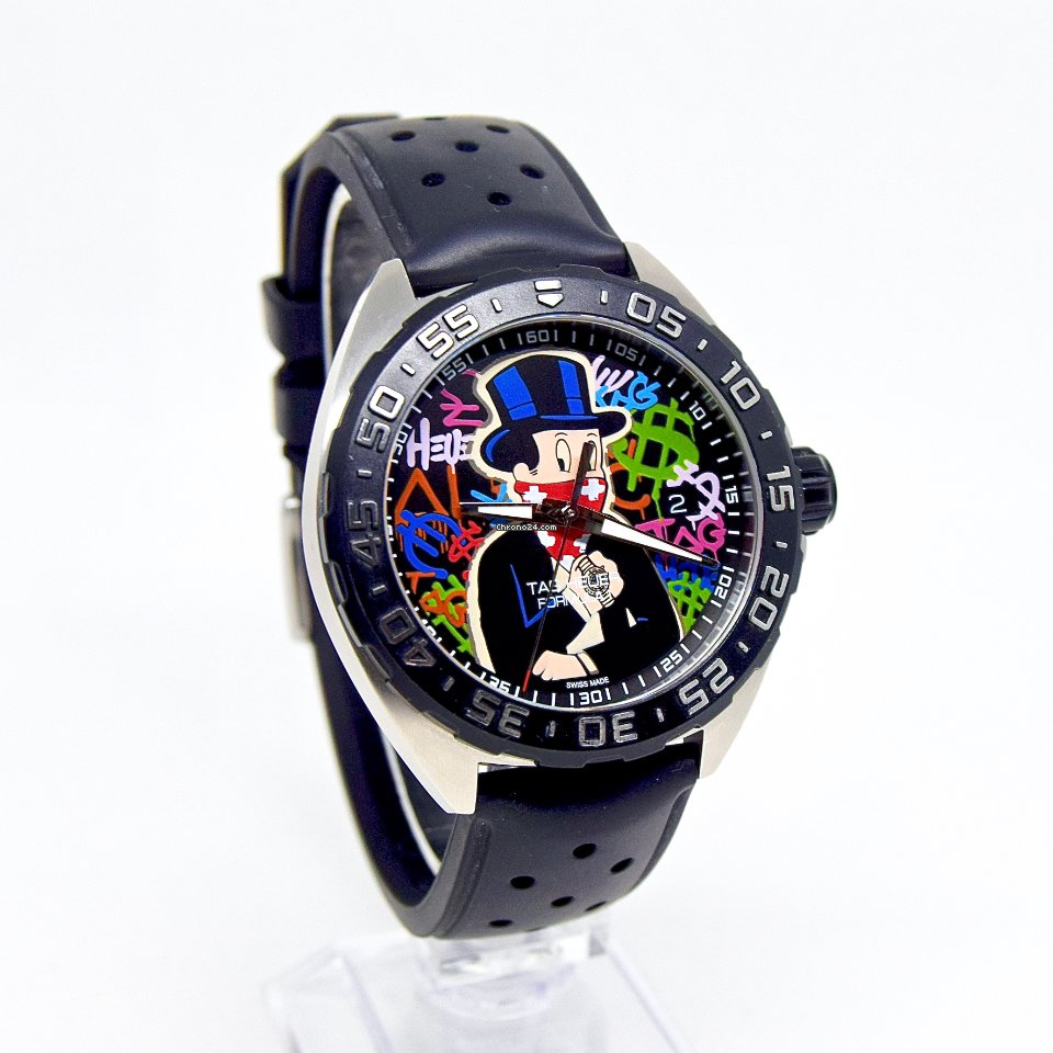 Shop Authentic Tag Heuer Formula 1 Alec Monopoly Special Edition Black Rubber Strap Watch for Men - WAZ1117.FT8023 - Luxxuri