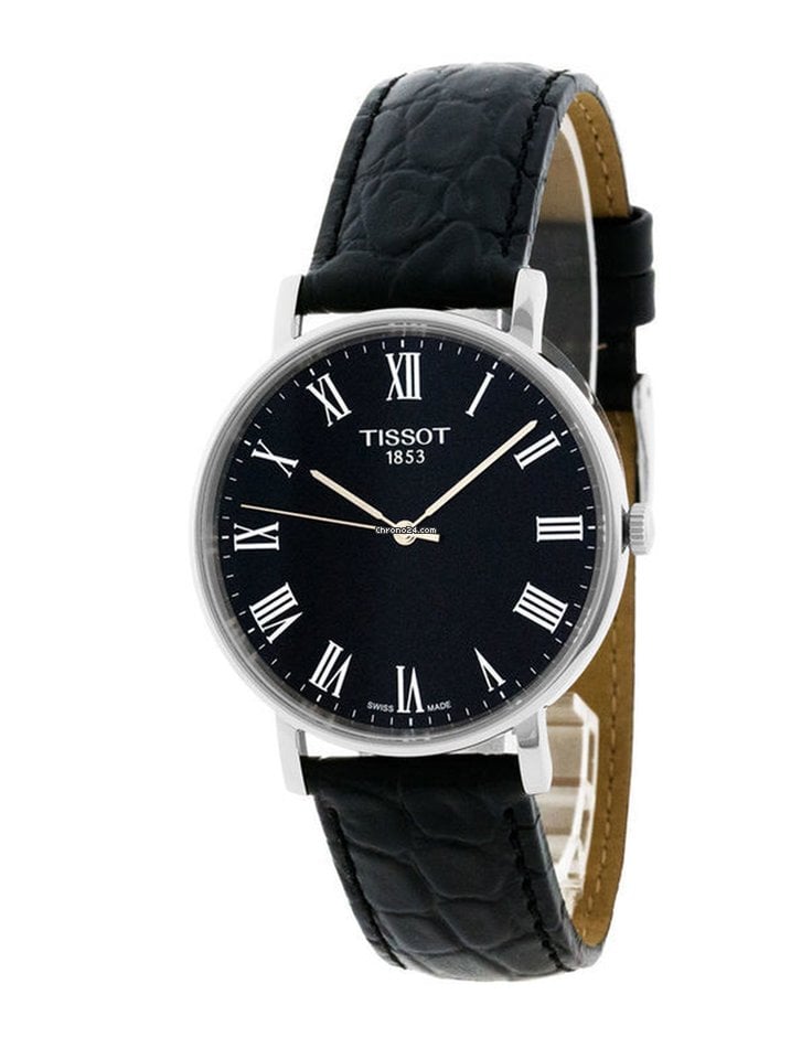 Shop Authentic Tissot T Classic Dream Black Dial Black Leather Strap Watch for Men - T122.410.16.053.00 - Luxxuri