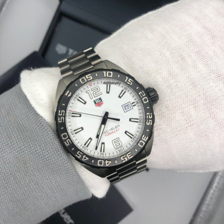 Shop Authentic Tag Heuer Formula 1 White Dial Silver Steel Strap Watch for Men - WAZ1111.BA0875 - Luxxuri