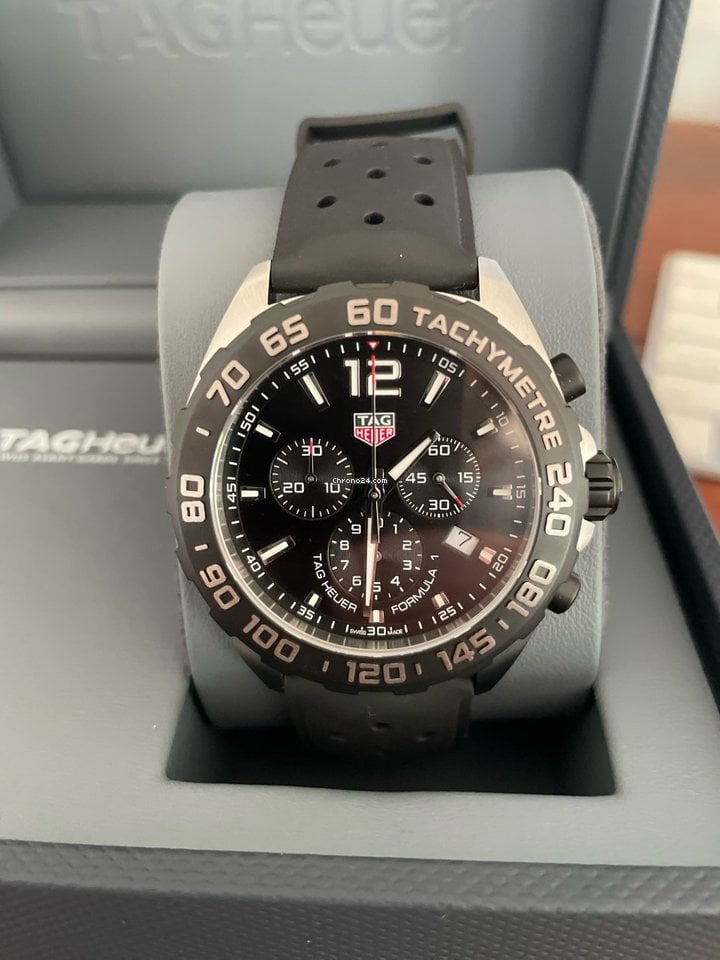 Shop Authentic Tag Heuer Formula 1 Black Dial Black Leather Strap Watch for Men - CAZ1010.FT8024 - Luxxuri