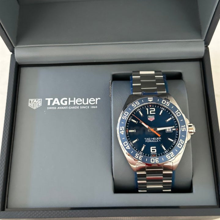 Shop Authentic Tag Heuer Formula 1 Quartz Blue Dial Silver Steel Strap Watch for Men - WAZ1010.BA0842 - Luxxuri