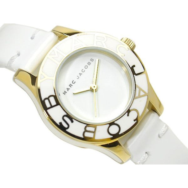 Shop Authentic Marc Jacobs Blade White Dial White Leather Strap Watch for Women - MBM1098 - Luxxuri