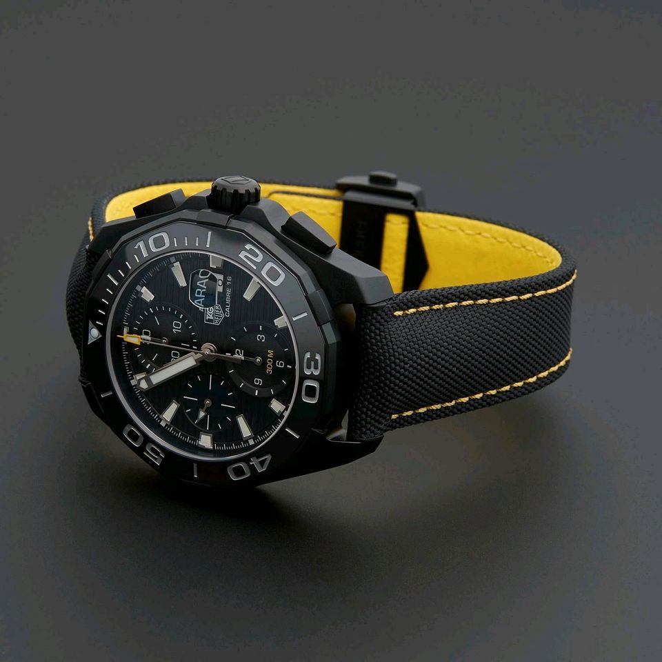 Shop Authentic Tag Heuer Aquaracer PVD Black Dial Watch for Men - CAY218A.FC6361 - Luxxuri