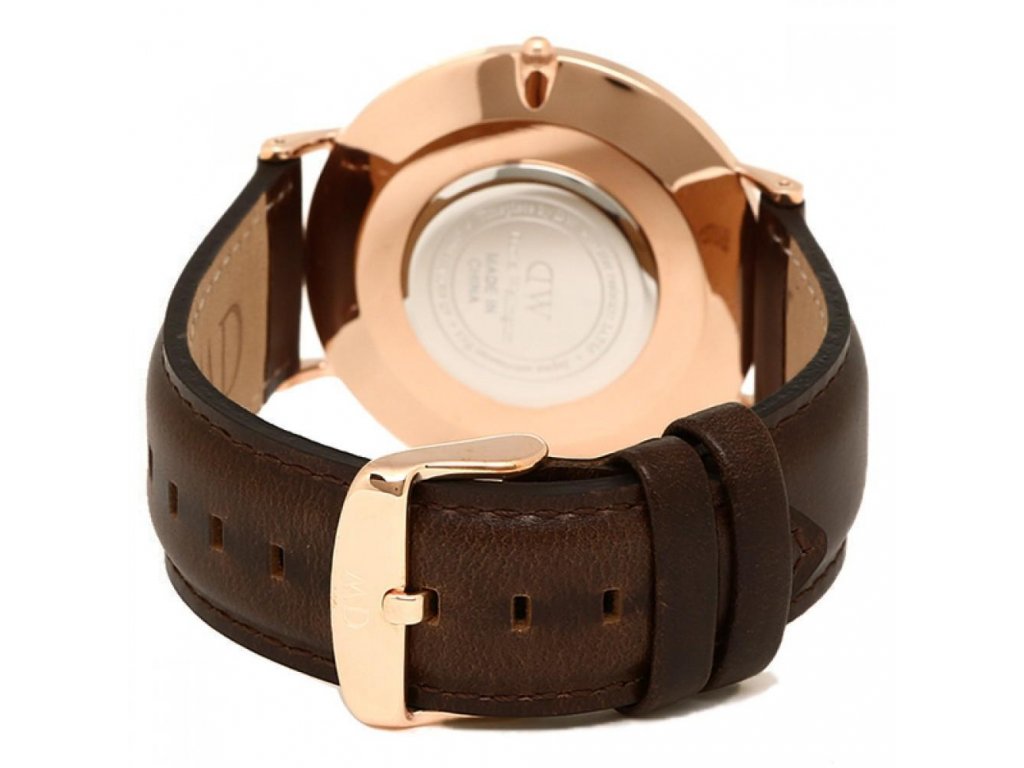 Shop Authentic Daniel Wellington Classic Bristol White Dial Brown Leather Strap Watch For Men - DW00100009 - Luxxuri