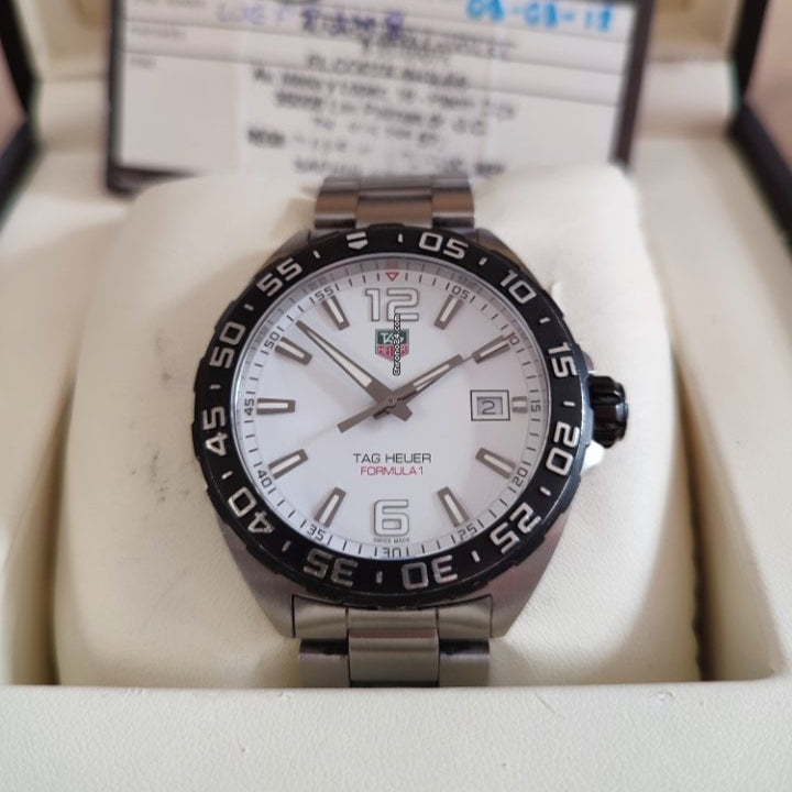 Shop Authentic Tag Heuer Formula 1 White Dial Watch for Men - WAZ1111.BA0875 - Luxxuri