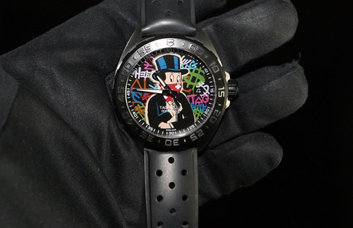Shop Authentic Tag Heuer Formula 1 Alec Monopoly Black Dial Watch for Men - WAZ1117.FT8023 - Luxxuri