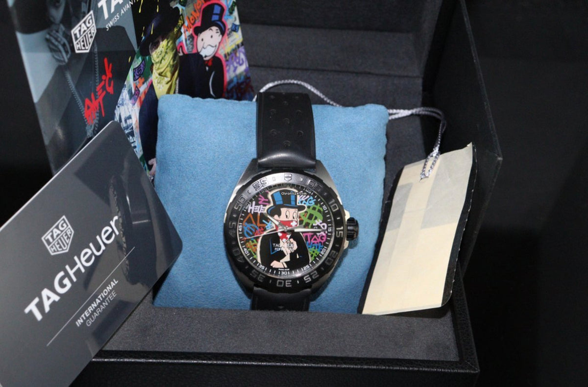Shop Authentic Tag Heuer Formula 1 Alec Monopoly Black Dial Watch for Men - WAZ1117.FT8023 - Luxxuri