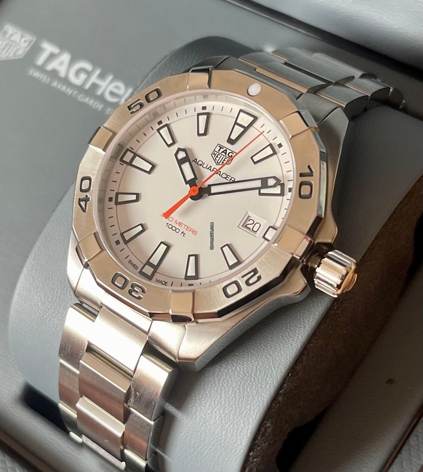 Shop Authentic Tag Heuer Aquaracer White Dial Watch for Men - WBD1111.BA0928 - Luxxuri