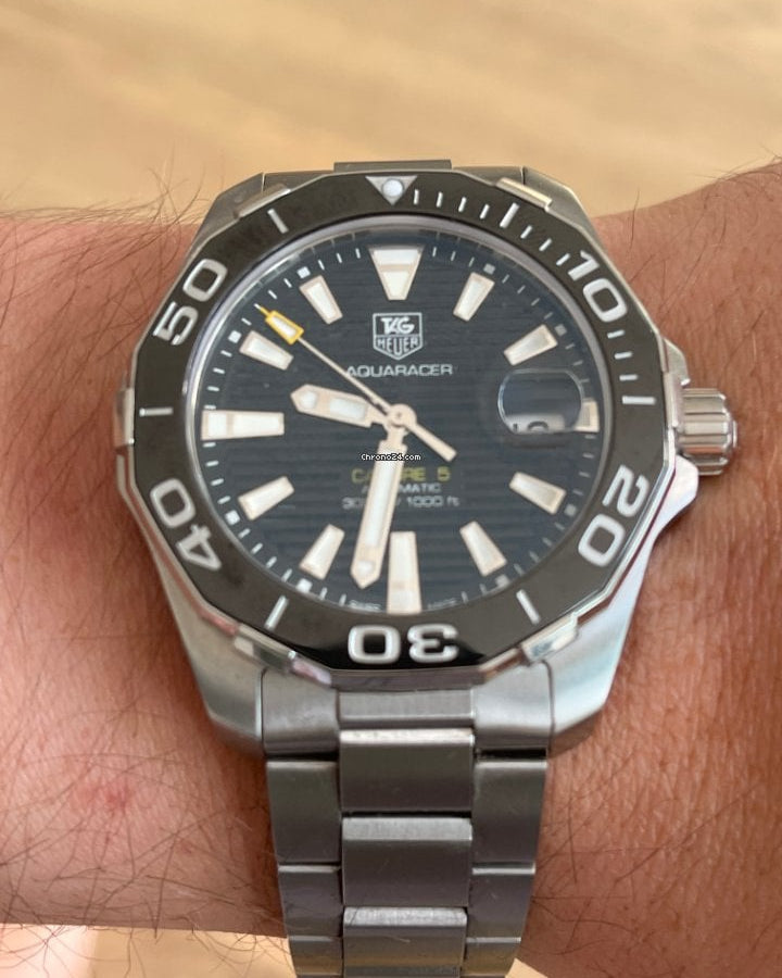 Shop Authentic Tag Heuer Aquaracer Black Dial Watch for Men - WAY211A.BA0928 - Luxxuri