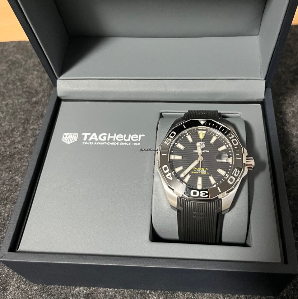 Shop Authentic Tag Heuer Aquaracer Black Dial Watch for Men - WAY201A.FT6142 - Luxxuri