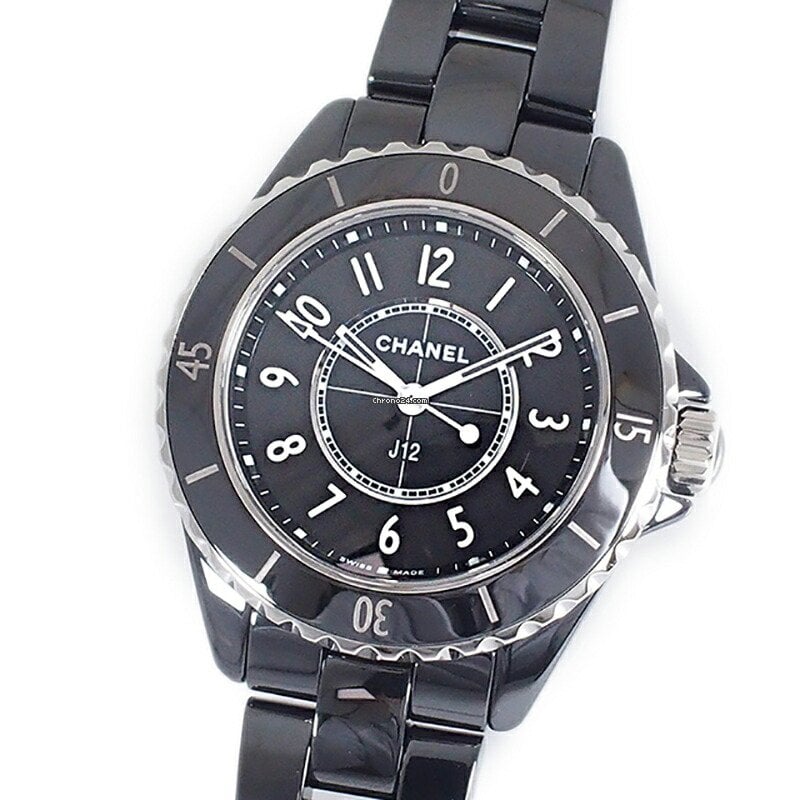 Shop Authentic Chanel J12 Quartz Black Dial Black Steel Strap Watch for Women - J12 H5695 - Luxxuri