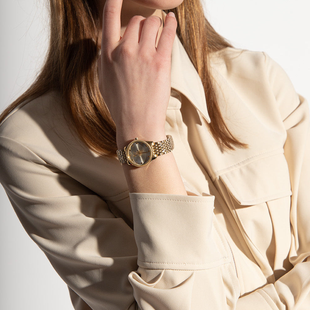 Gucci G Timeless Mother of Pearl Dial Gold Steel Strap Watch For Women - YA1265021