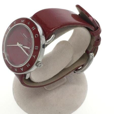 Shop Authentic Marc Jacobs Amy Red Dial Burgundy Leather Strap Watch for Women - MBM1162 - Luxxuri