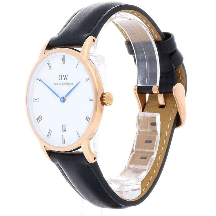 Shop Authentic Daniel Wellington Classic Sheffield White Dial Black Leather Strap Watch For Men - DW00100084 - Luxxuri