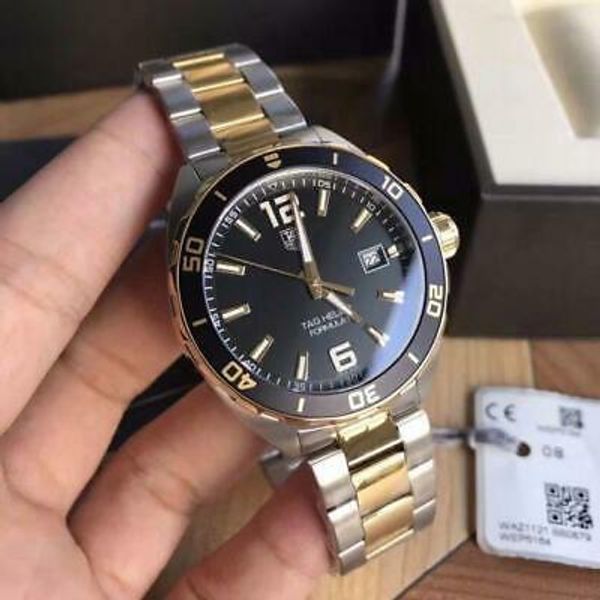 Shop Authentic Tag Heuer Formula 1 Quartz Black Dial Two Tone Steel Strap Watch for Men - WAZ1121.BB0879 - Luxxuri