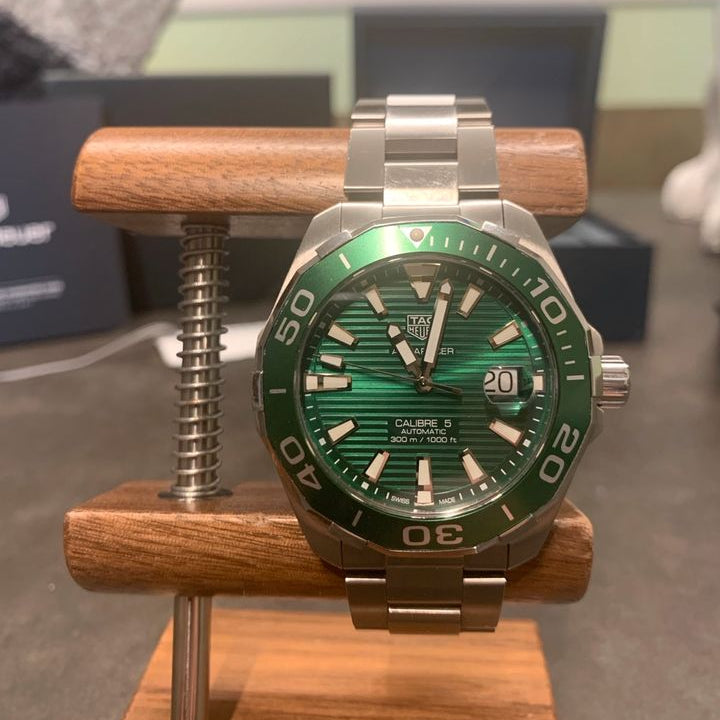 Shop Authentic Tag Heuer Aquaracer Green Dial Watch for Men - WAY201S.BA0927 - Luxxuri
