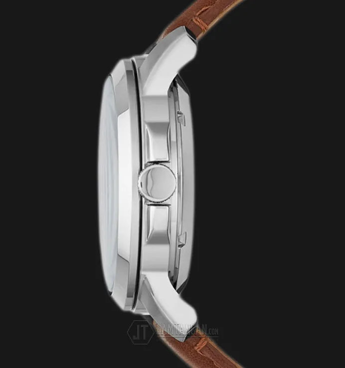 Shop Authentic Fossil Grant Twist Multi-Function White Dial Brown Leather Strap Watch for Men - ME1144 - Luxxuri