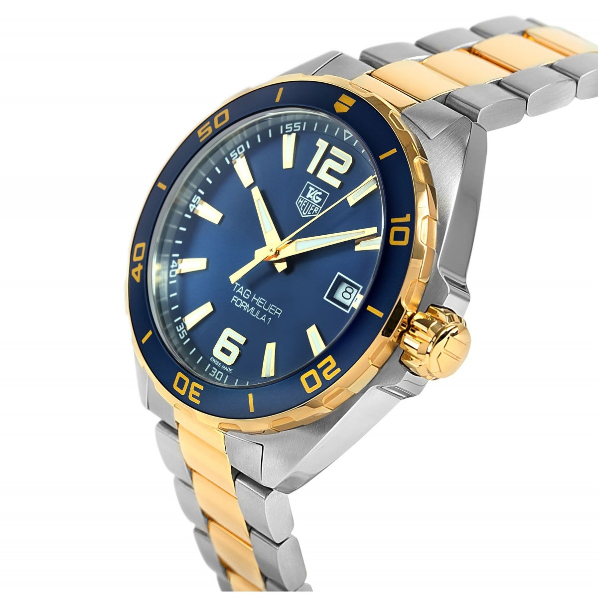 Shop Authentic Tag Heuer Formula 1 Analog Blue Dial Two Tone Steel Strap Watch for Men - WAZ1120.BB0879 - Luxxuri