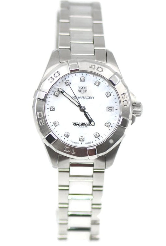 Shop Authentic Tag Heuer Aquaracer White Mother of Pearl Dial Watch for Women - WBD1314.BA0740 - Luxxuri