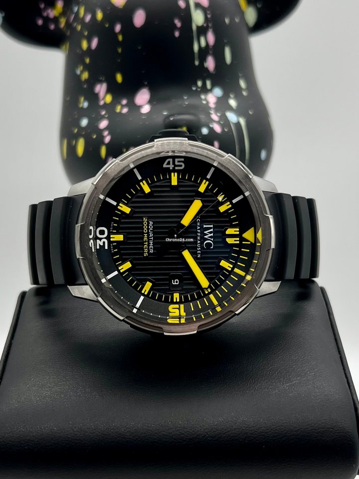Shop Authentic IWC Aquatimer Automatic 2000 Black Dial Black Rubber Strap Watch for Men - IW358001 - Luxxuri