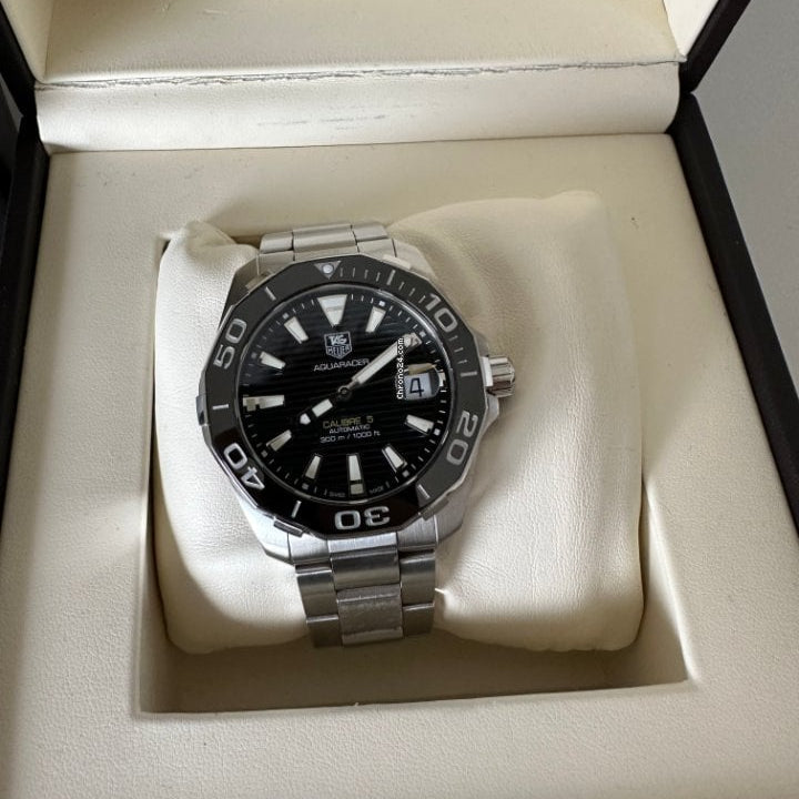 Shop Authentic Tag Heuer Aquaracer Black Dial Watch for Men - WAY211A.BA0928 - Luxxuri