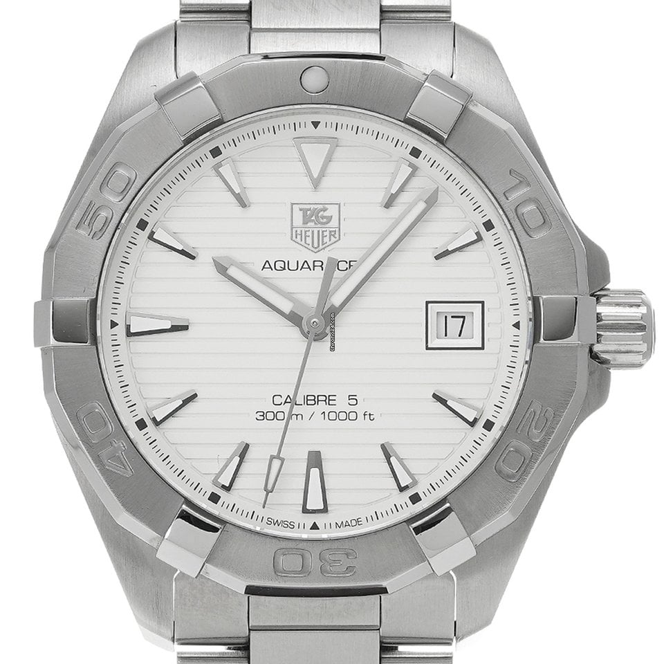 Shop Authentic Tag Heuer Aquaracer White Dial Watch for Men - WAY2111.BA0928 - Luxxuri