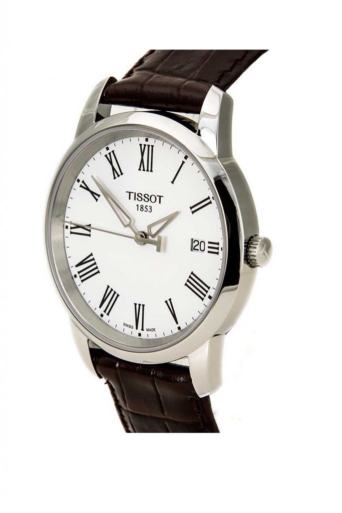 Shop Authentic Tissot T Classic Dream White Dial Brown Leather Strap Watch for Men - T033.410.16.013.01 - Luxxuri