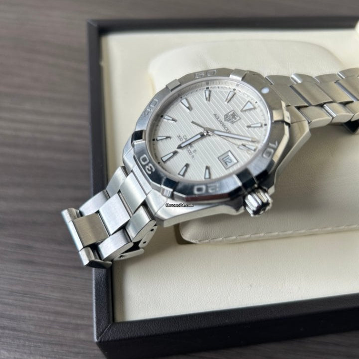 Shop Authentic Tag Heuer Aquaracer White Dial Watch for Men - WAY2111.BA0928 - Luxxuri