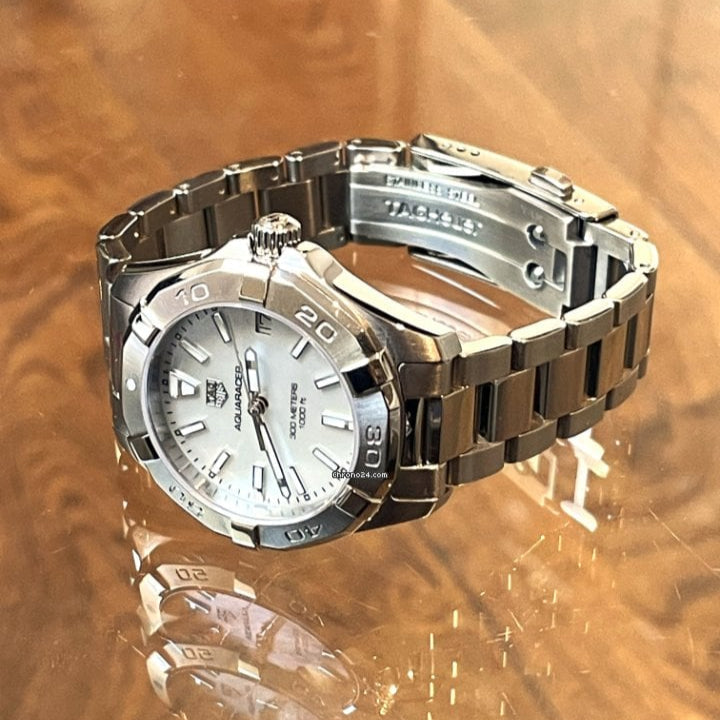 Shop Authentic Tag Heuer Aquaracer White Mother of Pearl Dial Watch for Women - WBD1311.BA0740 - Luxxuri