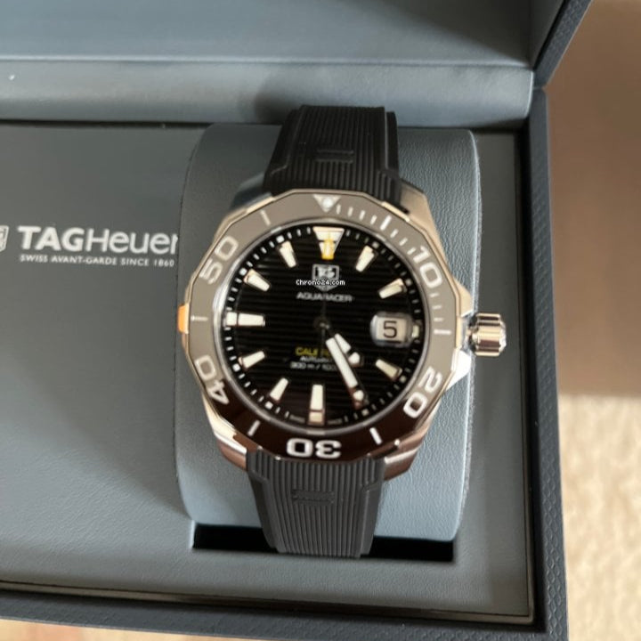Shop Authentic Tag Heuer Aquaracer Black Dial Watch for Men - WAY211A.FT6151 - Luxxuri