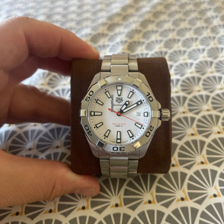 Shop Authentic Tag Heuer Aquaracer White Dial Watch for Men - WBD1111.BA0928 - Luxxuri