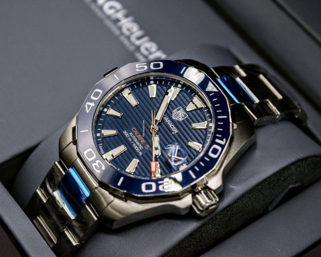 Shop Authentic Tag Heuer Aquaracer Blue Dial Watch for Men - WAY211C.BA0928 - Luxxuri