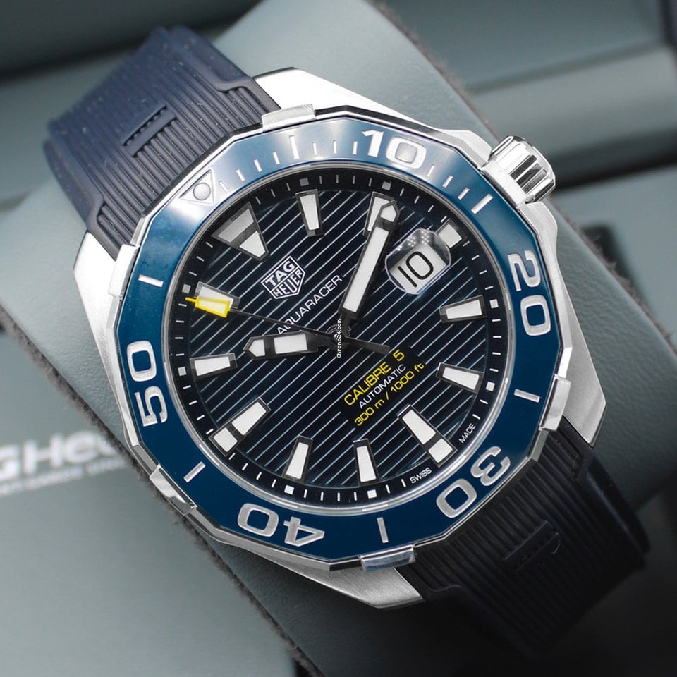Shop Authentic Tag Heuer Aquaracer Blue Dial Watch for Men - WAY201B.FT6150 - Luxxuri