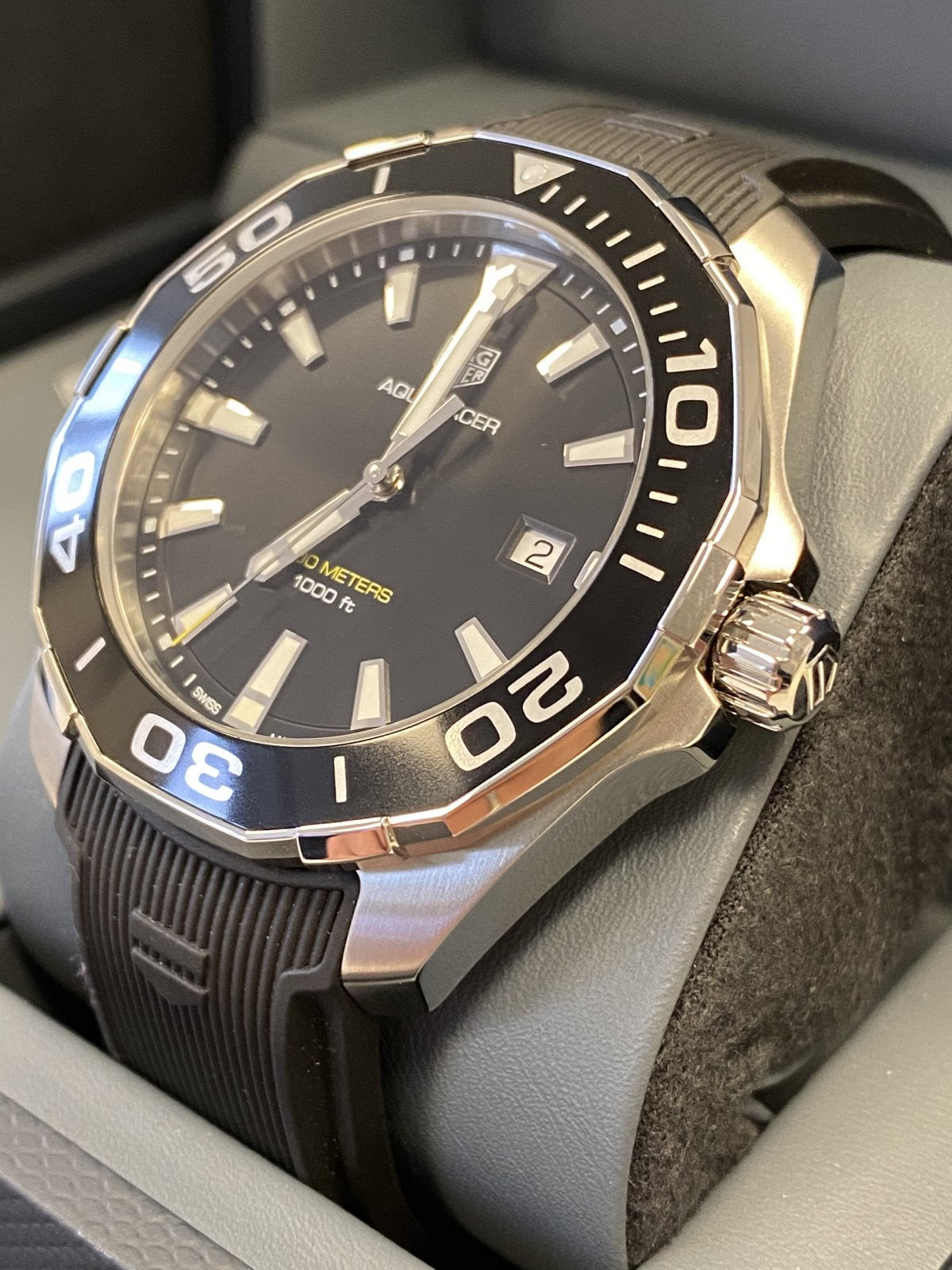 Shop Authentic Tag Heuer Aquaracer Black Dial Watch for Men - WAY101A.FT6141 - Luxxuri