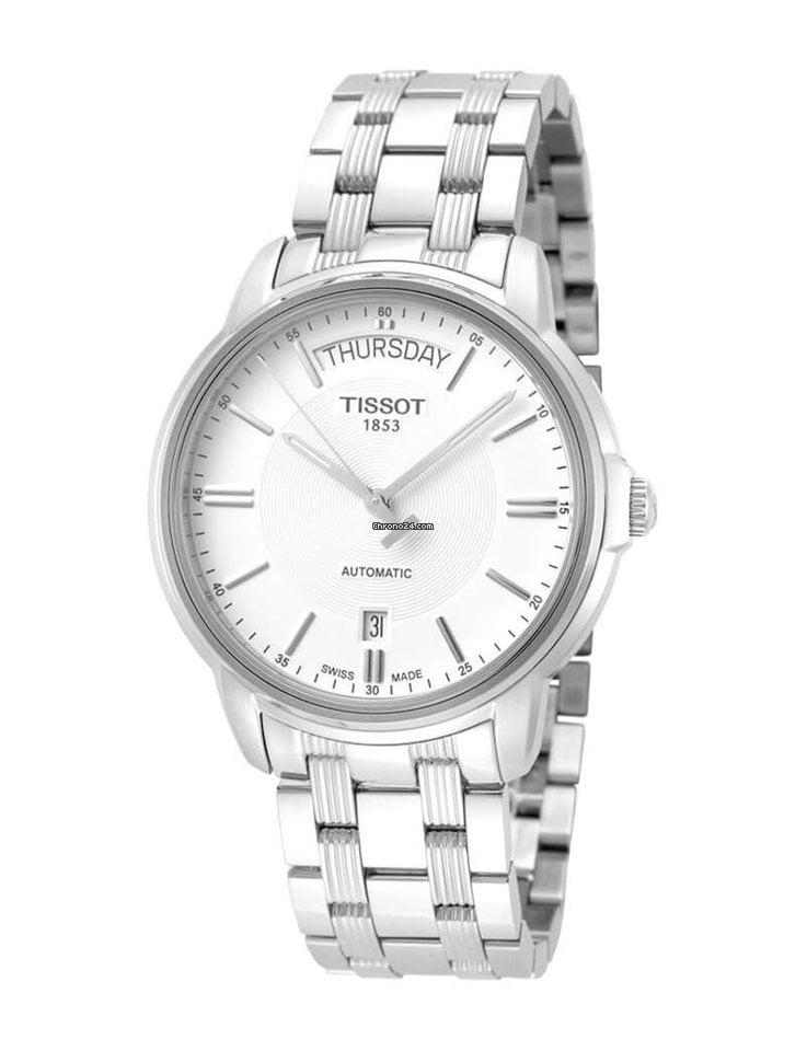Shop Authentic Tissot T Classic Automatic III Day Date White Dial Silver Steel Strap Watch for Men - T065.930.11.031.00 - Luxxuri