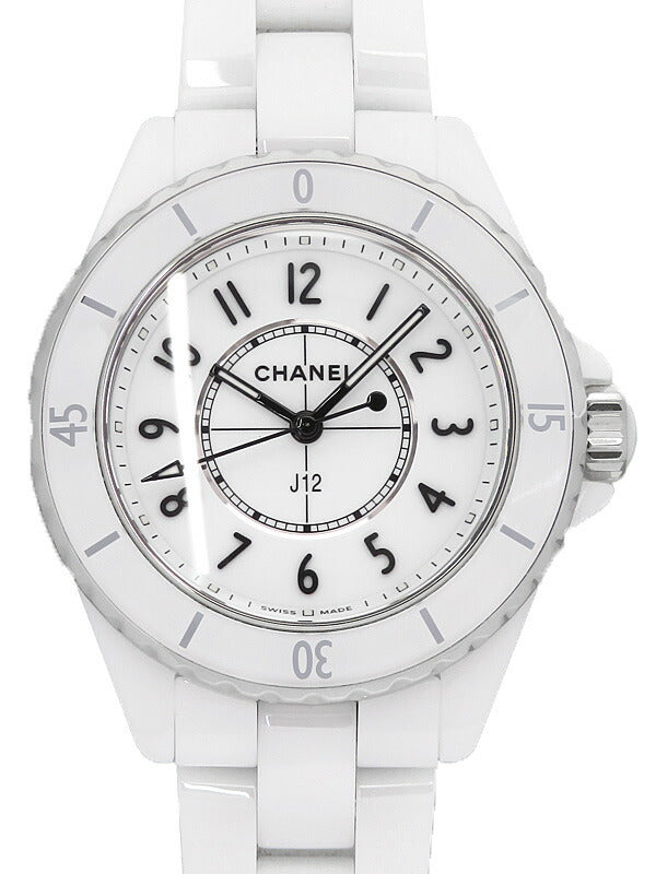 Shop Authentic Chanel J12 Quartz White Dial White Steel Strap Watch for Women - J12 H5698 - Luxxuri