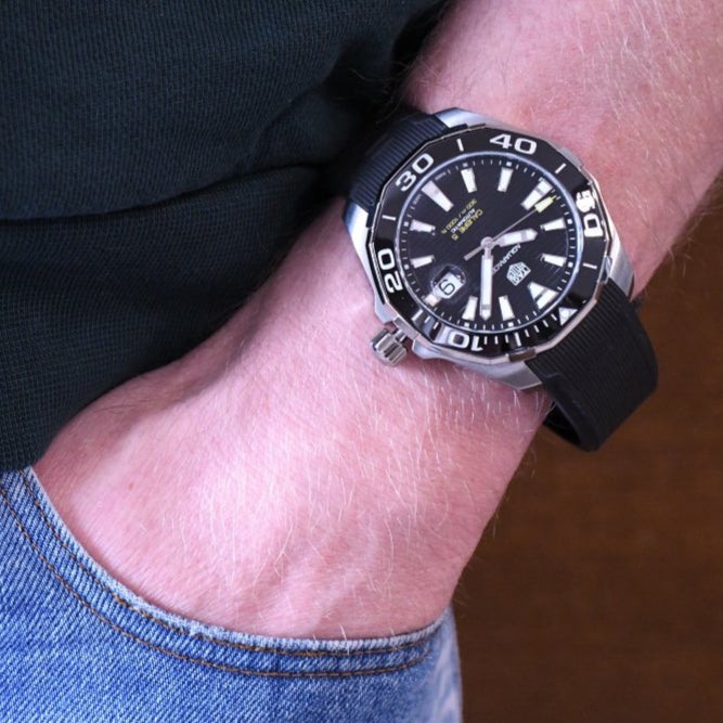 Shop Authentic Tag Heuer Aquaracer Black Dial Watch for Men - WAY201A.FT6142 - Luxxuri