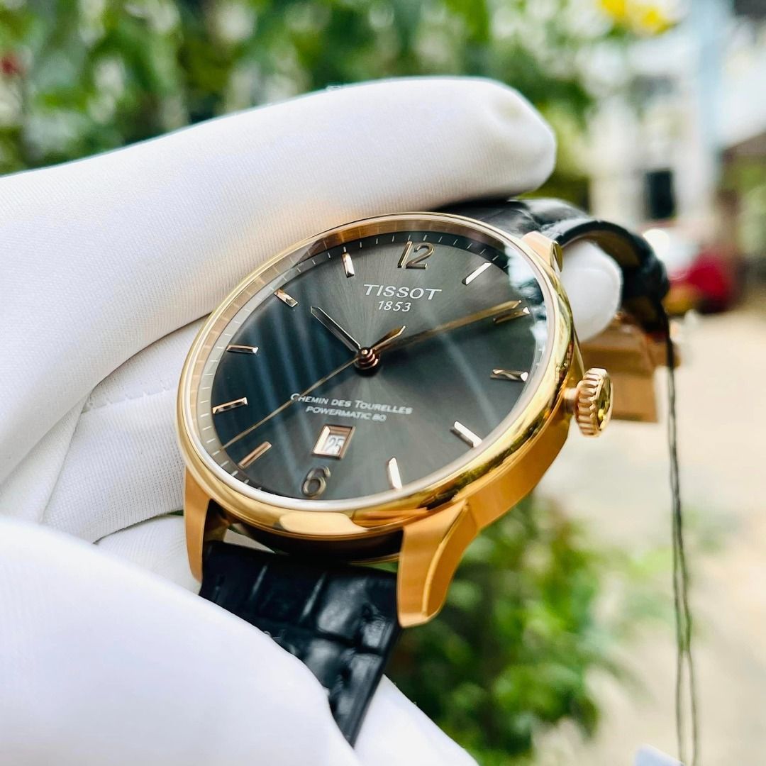 Shop Authentic Tissot T Classic Chemin Des Tourelles Powermatic 80 Brown Dial Brown Leather Strap Watch for Men - T099.407.36.447.00 - Luxxuri