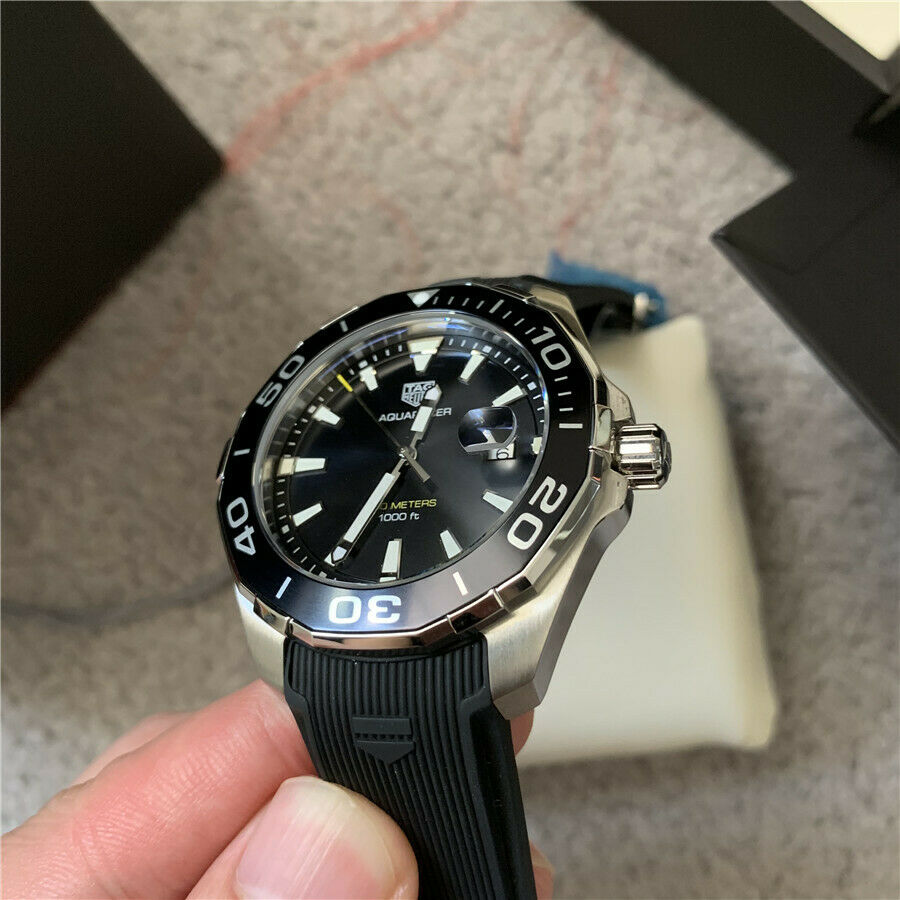 Shop Authentic Tag Heuer Aquaracer Black Dial Watch for Men - WAY101A.FT6141 - Luxxuri