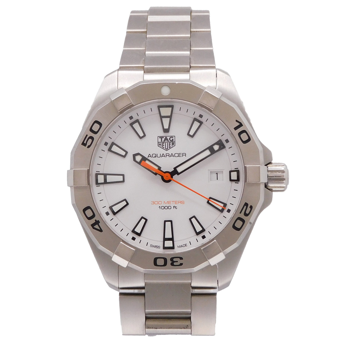 Shop Authentic Tag Heuer Aquaracer White Dial Watch for Men - WBD1111.BA0928 - Luxxuri