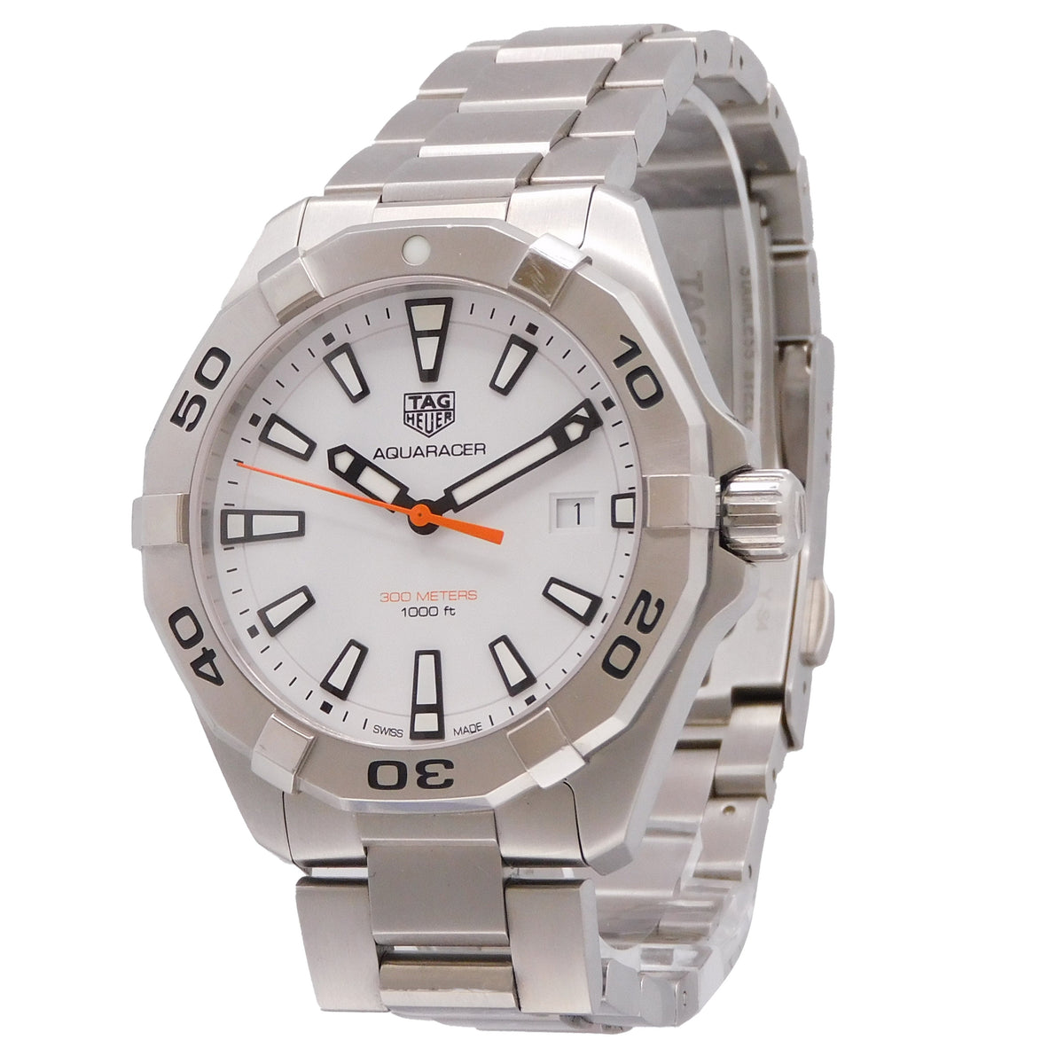 Shop Authentic Tag Heuer Aquaracer White Dial Watch for Men - WBD1111.BA0928 - Luxxuri